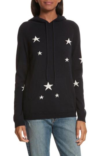 Women's Chinti & Parker Star Cashmere Hoodie - Blue