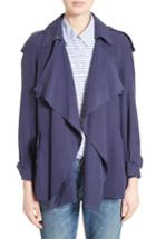Women's Burberry Sanbridge Silk Wrap Coat - Blue