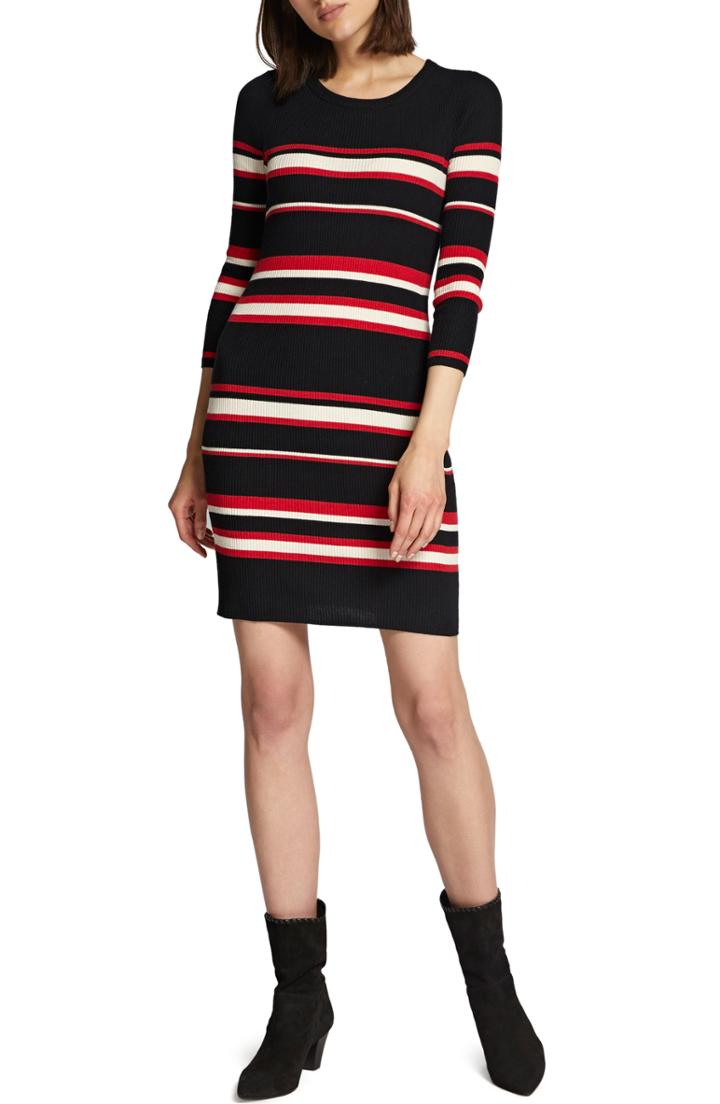 Women's Sanctuary Trailblaze Body-con Cotton Blend Sweater Dress - Black