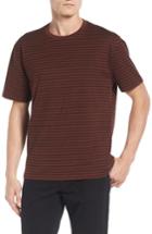Men's Vince Narrow Stripe Pima Cotton T-shirt - Orange
