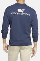 Men's Vineyard Vines Logo Pocket Long Sleeve Crewneck T-shirt, Size - Blue