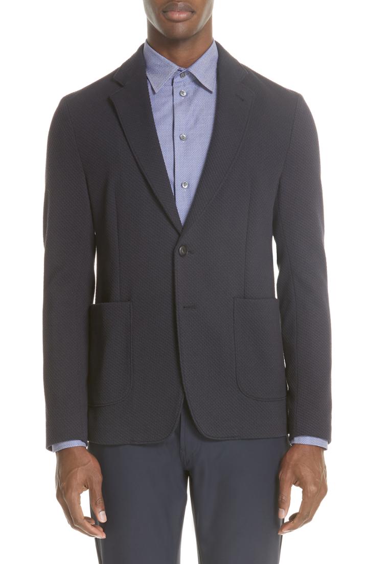 Men's Emporio Armani Trim Fit Blazer Us / 50 Eu R - Blue
