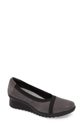 Women's Clarks Caddell Dash Wedge .5 M - Grey