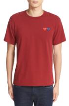 Men's Comme Des Garcons Play Twin Hearts Jersey T-shirt - White