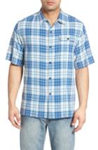 Men's Tommy Bahama Tuntura Plaid Silk Camp Shirt