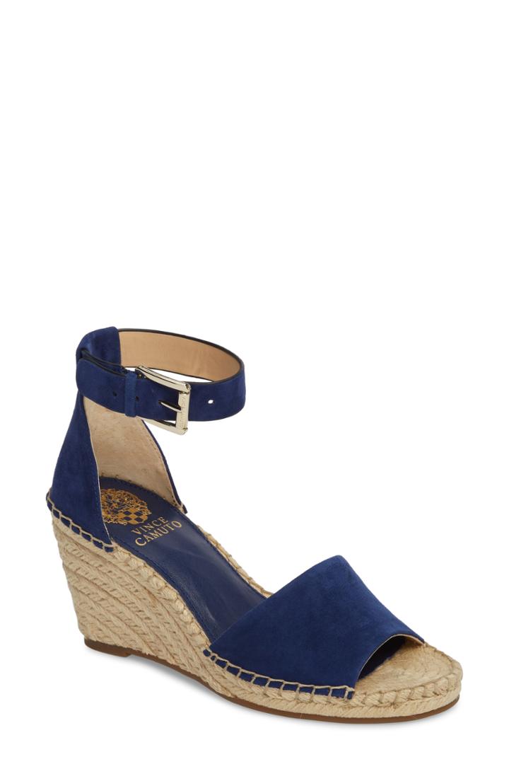 Women's Vince Camuto Leera Wedge Sandal .5 M - Blue