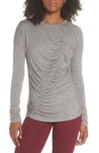Women's Zella So Graceful Ruched Tee, Size - Grey