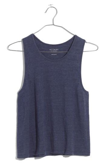 Women's Madewell Racerback Tank, Size - Blue