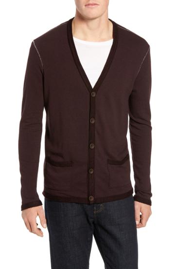 Men's M.singer Cardigan Sweater - Purple