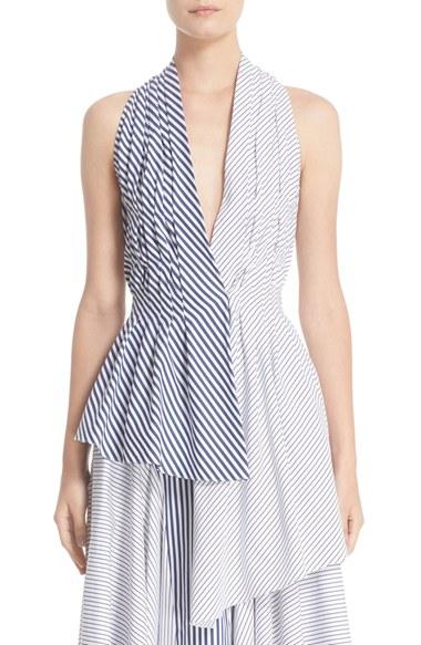 Women's Adam Lippes Asymmetrical Cotton Blouse - White