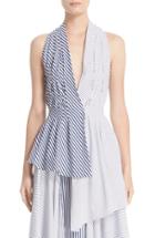 Women's Adam Lippes Asymmetrical Cotton Blouse - White