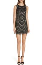 Women's Alice + Olivia Clyde Embellished A-line Minidress - Black