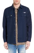 Men's Obey Mission Military Shirt Jacket - Blue