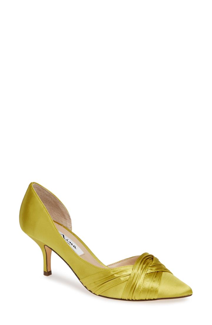 Women's Nina Blakely Half D'orsay Pointy Toe Pump .5 M - Green