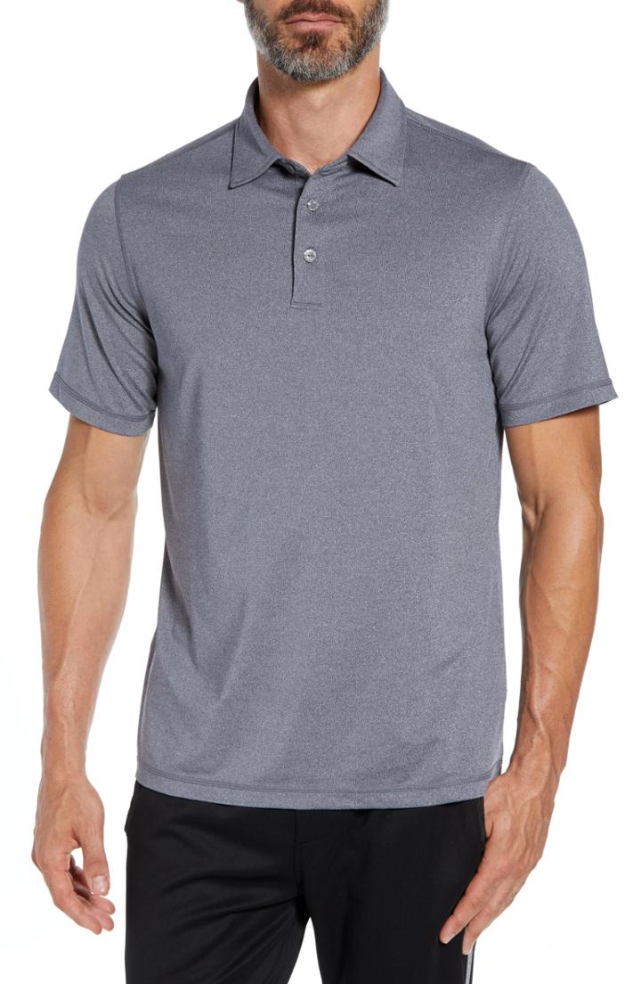 Men's Bugatchi Stretch Knit Polo, Size - Black