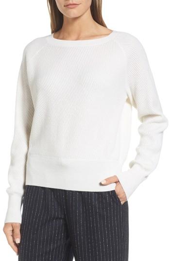 Women's Nordstrom Signature Diagonal Ribbed Cashmere Sweater