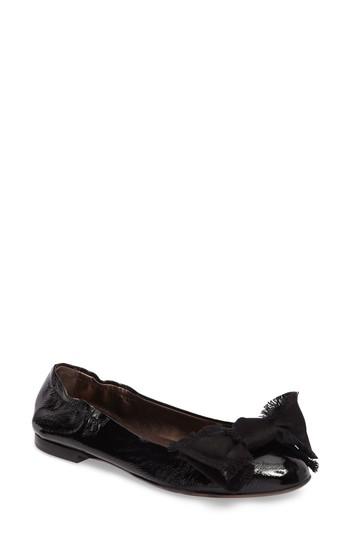 Women's Agl Satin Bow Ballet Flat .5us / 34.5eu - Black