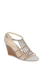 Women's Athena Alexander Hampton Crystal Embellished Wedge Sandal M - Grey