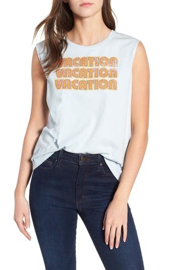 Women's Rebecca Minkoff Vacation Muscle Tee, Size - Blue