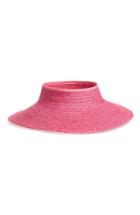 Women's San Diego Hat Wheat Straw Visor - Pink