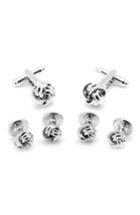Men's Ox And Bull Trading Co. Silver Knot Stud Set