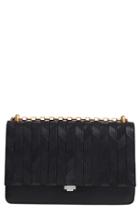 Michael Kors Medium Yasmeen Chevron Leather Clutch - Black