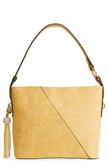 Sondra Roberts Faux Leather Tote - Yellow