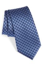 Men's Calibrate Forget Me Not Floral Silk Tie, Size - Blue