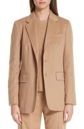 Women's Max Mara Panteon Camel Hair Jacket - Brown