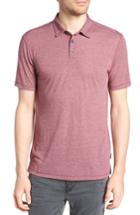 Men's John Varvatos Star Us Fit Melange Polo, Size Small - Red