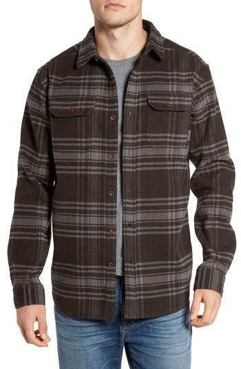 Men's Columbia Deschutes River(tm) Heavyweight Flannel Shirt Jacket, Size - Brown