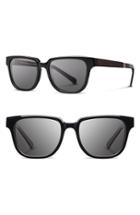 Women's Shwood 'prescott' 52mm Acetate & Wood Sunglasses - Black/ Ebony/ Grey