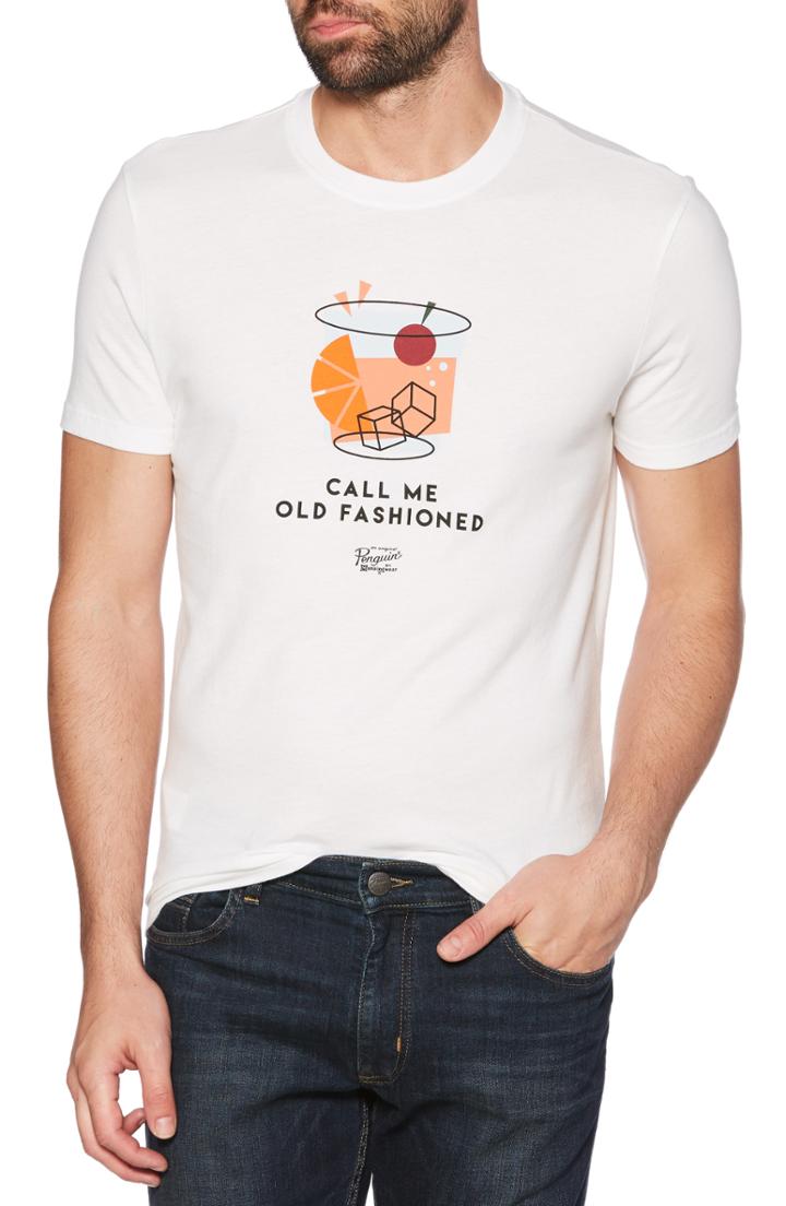 Men's Original Penguin Call Me Old Fashioned T-shirt - White