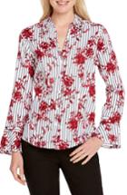 Women's Foxcroft Ellery Floral Stripe Shirt