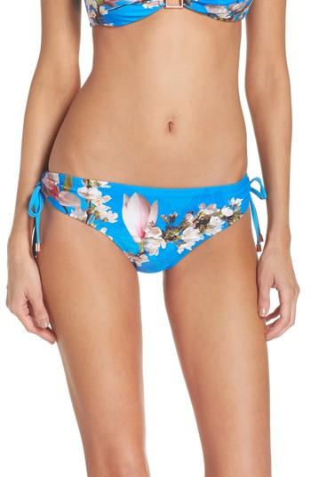 Women's Ted Baker London Harmony Side Tie Bikini Bottoms - Blue