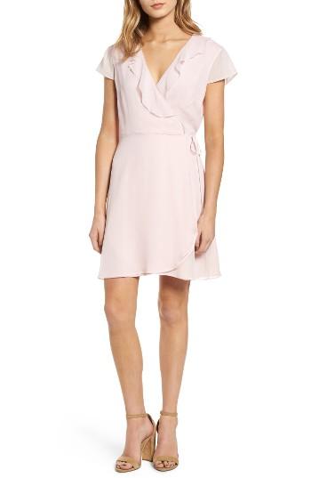 Women's Willow & Clay Ruffle Wrap Dress - Pink