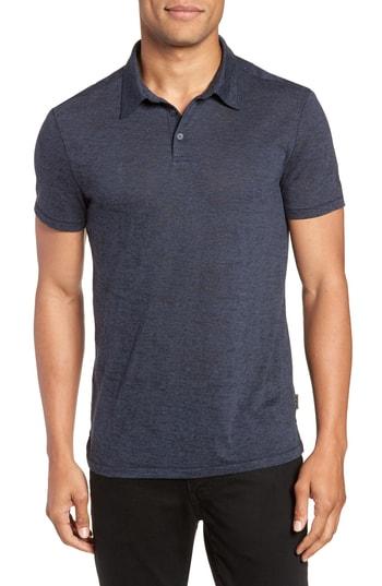 Men's John Varvatos Star Usa Burnout Fit Polo, Size Small - Blue