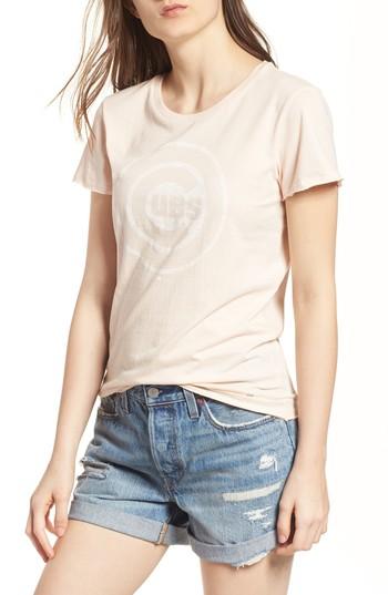 Women's '47 Chicago Cubs Fader Letter Tee - Pink