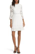 Women's Ted Baker London Stefoni Lace Bodice Pleated Dress - White