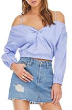 Women's Astr The Label Raegan Off The Shoulder Top - Blue