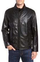 Men's Andrew Marc Emerson Lightweight Leather Moto Jacket - Black