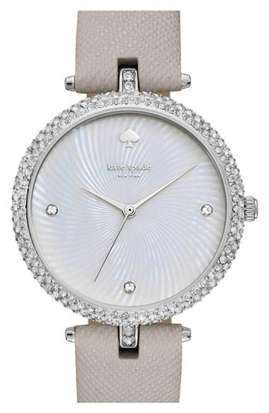 Women's Kate Spade New York 'eldridge' Leather Strap Watch, 35mm