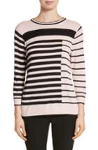 Women's St. John Collection Intarsia Stripe Sweater - Pink