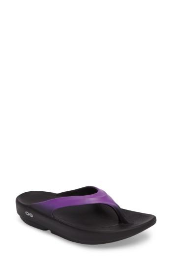 Women's Oofos Oolala Flip Flop M - Purple