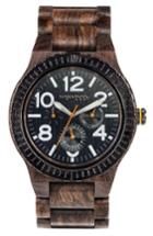 Men's Wewood Kardo Multifunctional Wood Bracelet Watch, 46mm