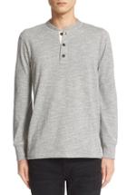 Men's Rag & Bone Standard Issue Henley, Size - Grey
