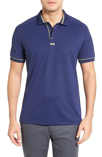 Men's Bobby Jones Tech Pique Golf Polo - Blue