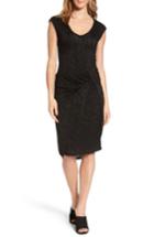 Women's Velvet By Graham & Spencer Twist Front Sheath Dress - Black