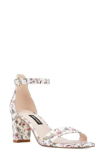 Women's Nine West Pruce Ankle Strap Sandal .5 M - White