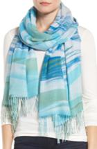 Women's Nordstrom Painted Dream Wool & Cashmere Scarf, Size - Blue